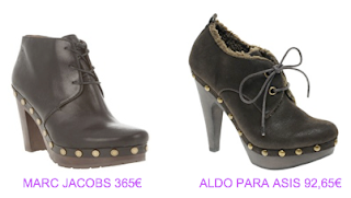 Zuecos Marc Jacobs vs Aldo